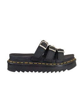 Dr. Martens Blaire Slide Platform Sandals Black Leather size 6 Women’s